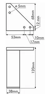 Ножки мебельные Cersanit  белый ZP-NOGA-KPL2, 2