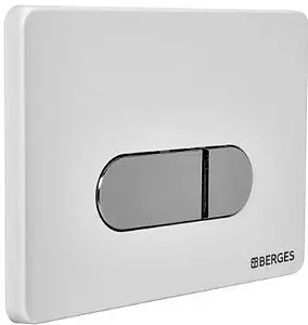 Клавиша смыва для унитаза BERGES Novum D7 040037 кнопки/хром глянцевый, панель/белый глянцевый Клавиша смыва для унитаза BERGES Novum D7 040037 кнопки/хром глянцевый, панель/белый глянцевый, 4
