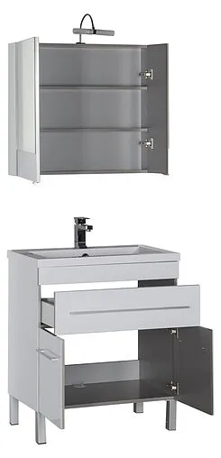 Шкаф-зеркало Aquanet Верона 75 L белый 00175381