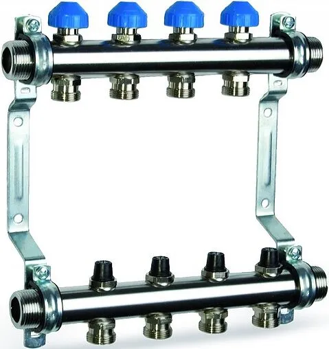 Группа коллекторная без расходомеров 4 отвода 1&quot;н/н x ¾&quot;ек Watts HKV 2010-VA 10012357