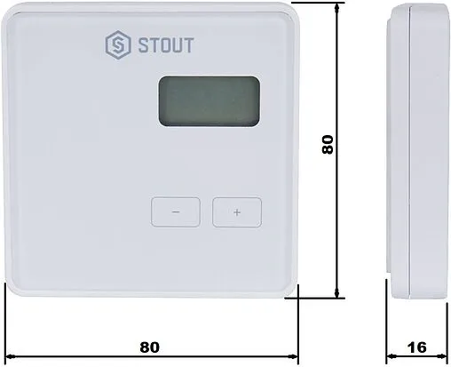 Беспроводной комнатный терморегулятор Stout R-8b белый STE-0101-008001