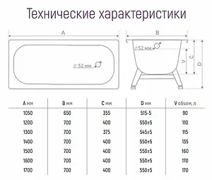 Ванна стальная Donna Vanna 140х70 белая орхидея DV-43901 Ванна стальная Donna Vanna 140х70 белая орхидея DV-43901, 3
