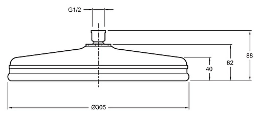 Лейка верхнего душа Jacob Delafon Katalyst хром E13694-CP