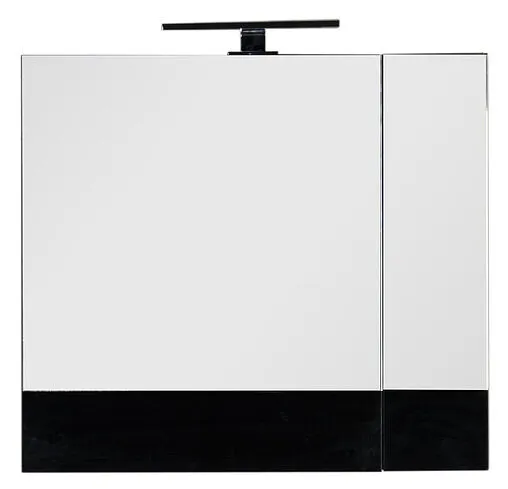 Шкаф-зеркало Aquanet Верона 75 L чёрный 00175385