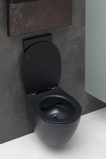 Унитаз подвесной безободковый Allen Brau Fantasy черный матовый 4.11004.31