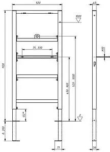 Инсталляция для писсуара Aquatek INSU-0000001, 2