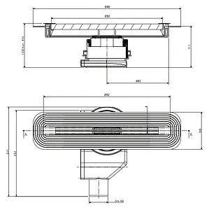 Лоток душевой Set 850мм h=72мм 0.8л/сек Pestan Confluo Slim Line 850 13100035 Лоток душевой Set 850мм h=72мм 0.8л/сек Pestan Confluo Slim Line 850 13100035, 5