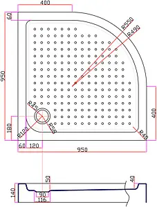 Поддон для душа Cezares Tray TRAY-A-R-95-550-15-W Поддон для душа Cezares Tray TRAY-A-R-95-550-15-W, 4