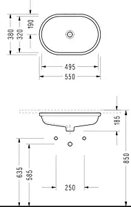 Раковина Serel 55 белый 0571 Раковина Serel 55 белый 0571, 2