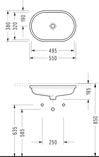 Раковина Serel 55 белый 0571
