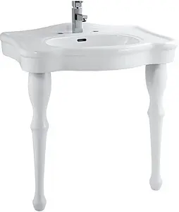 Раковина на ножках Creo Ceramique Orleans 81 белый OR3300+OR3310 Раковина на ножках Creo Ceramique Orleans 81 белый OR3300+OR3310, 1