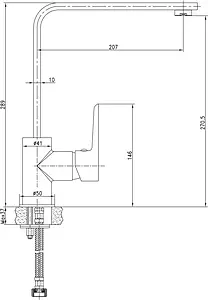 Смеситель для кухни BelBagno Rowena хром ROW-LAM-CRM, 2