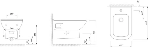 Биде подвесное Kale Babel белый 7111038500