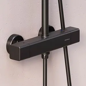 Душевая система с термостатом для душа Damixa Gala чёрный матовый 953800300 Душевая система с термостатом для душа Damixa Gala чёрный матовый 953800300, 5