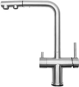 Смеситель для кухни с подключением к фильтру и выдвижным изливом Osgard Balans Plus никель 35973, 1