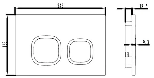 Клавиша смыва для унитаза IDDIS Unifix 040 UNI40MWi77 кнопки/белый матовый, кольца/хром глянцевый
