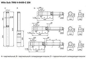 Насос скважинный центробежный 4" Wilo Sub TWU 4-0409-C EM 2786614 Насос скважинный центробежный 4" Wilo Sub TWU 4-0409-C EM 2786614, 2