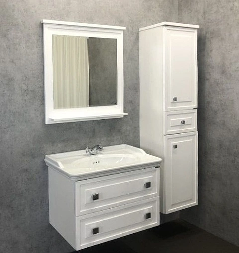 Зеркало Comforty Феррара 80 белый глянец 00004151059CF