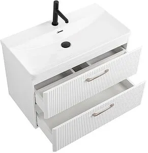 Тумба-умывальник подвесная BelBagno DUE 80 Bianco Lucido DUE-800-2C-SO-BL-P+BB-8076-3-80, 4