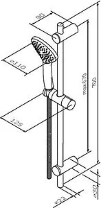 Душевая стойка Am.Pm Gem белый матовый F0190033 Душевая стойка Am.Pm Gem белый матовый F0190033, 2