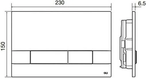 Клавиша смыва для унитаза OLI Narrow 152939 белый