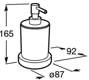 Дозатор для жидкого мыла Roca Tempo хром 817026001, 2