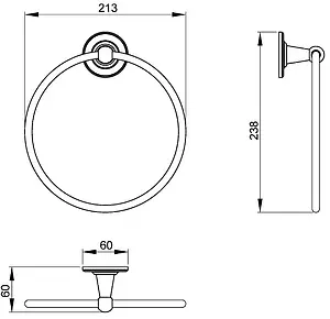 Полотенцедержатель Timo Nelson бронза 160050/02, 2