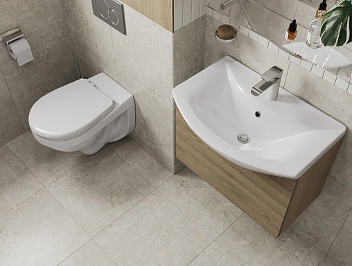 Комплект 5 в 1 Santeri Альфа комфорт 1.3816.4.S00.00B.0 с кнопкой хром глянцевый