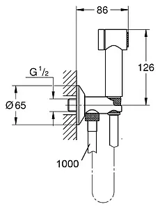 Гигиенический душ с шланговым подсоединением Grohe Sena Trigger Spray 35 хром 26329000 Гигиенический душ с шланговым подсоединением Grohe Sena Trigger Spray 35 хром 26329000, 3