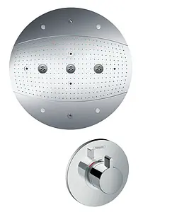 Лейка верхнего душа с подсветкой Hansgrohe Raindance Rainmaker 600 3jet хром 28404000 Лейка верхнего душа с подсветкой Hansgrohe Raindance Rainmaker 600 3jet хром 28404000, 1