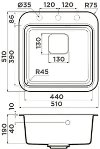 Мойка кухонная Omoikiri Tasogare 51-CA карамель 4993739 Мойка кухонная Omoikiri Tasogare 51-CA карамель 4993739, 2