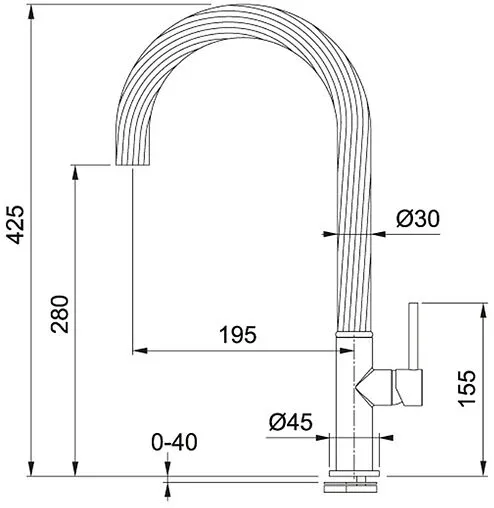 Смеситель для кухни Franke Maris Free by Dror хром 115.0543.294