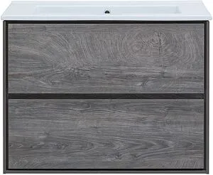 Тумба-умывальник подвесная Aquanet Милан 85 дуб рошелье 00339969+00249690, 5