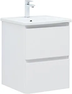 Тумба-умывальник подвесная Aquanet Эмбер 50 белый матовый 00330463+11050-KL, 1