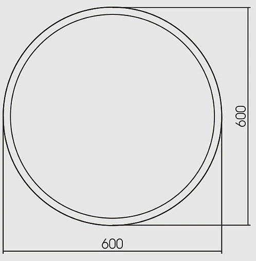 Зеркало Aquanika Metallica 60 чёрный AQM6060RU137