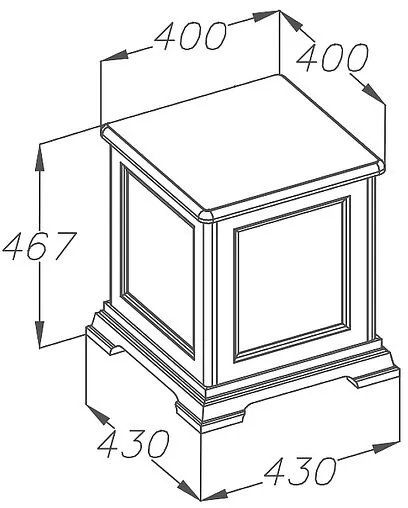 Тумба напольная Opadiris Риспекто 43 слоновая кость 00-00005721