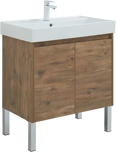 Тумба-умывальник Aquanet Nova Lite 75 дуб рустикальный 00298852+00242338