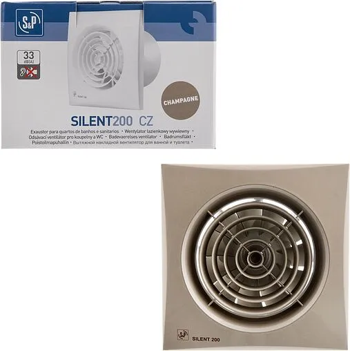 Вентилятор вытяжной Soler & Palau SILENT-200 CZ CHAMPAGNE Вентилятор вытяжной Soler & Palau SILENT-200 CZ CHAMPAGNE