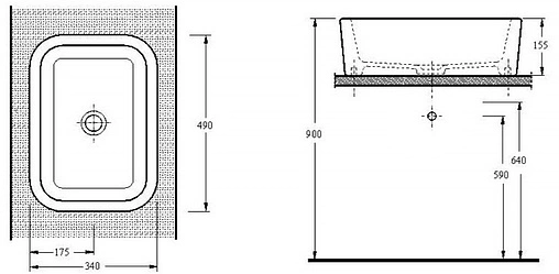 Раковина beWash Ontario 49 белый 35481001 Раковина beWash Ontario 49 белый 35481001