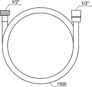 Шланг для душа Ravak SatinFlex 913.23 150см чёрный матовый X07P568, 2