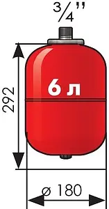 Расширительный бак Джилекс 6 В 5 бар 7806 Расширительный бак Джилекс 6 В 5 бар 7806, 2