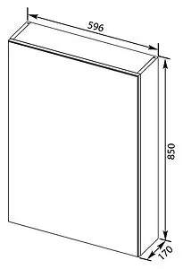 Шкаф-зеркало Aquanet Эвора 60 R дуб антик 00182996 Шкаф-зеркало Aquanet Эвора 60 R дуб антик 00182996, 2