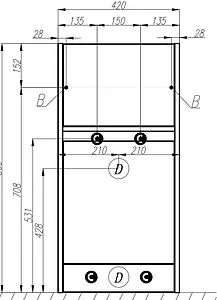 Тумба-умывальник напольная над стиральной машиной Aquaton Лондри 105 L белый 1A2360K1LH010, 2