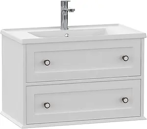 Тумба-умывальник подвесная ISVEA Siento 80 белый 27SIS001080I+10SL51081SV Тумба-умывальник подвесная ISVEA Siento 80 белый 27SIS001080I+10SL51081SV, 1