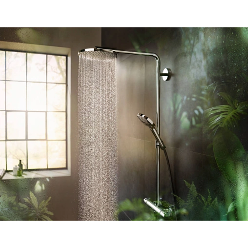 Душевая система с термостатом для душа Hansgrohe Raindance Select S 240 1jet PowderRain хром 27633000