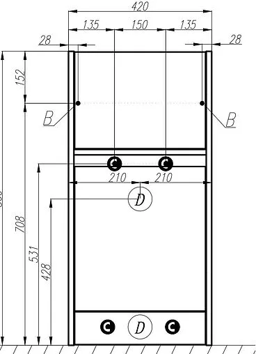 Тумба-умывальник напольная над стиральной машиной Aquaton Лондри 105 L белый 1A2360K1LH010