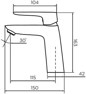Смеситель для раковины Dorff Prime New хром D40102100 Смеситель для раковины Dorff Prime New хром D40102100, 2