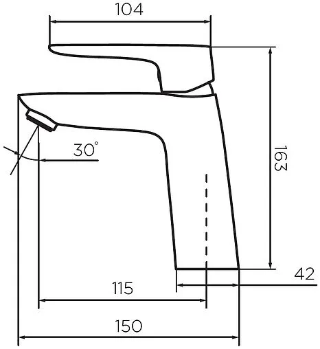 Смеситель для раковины Dorff Prime New хром D40102100 Смеситель для раковины Dorff Prime New хром D40102100