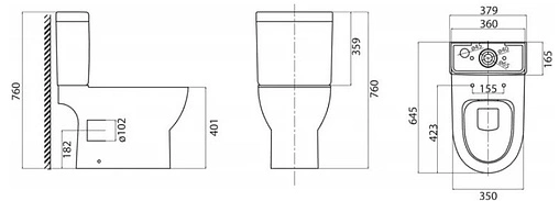 Чаша унитаза BelBagno Steam белый BB130CPR