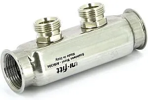 Коллектор распределительный проходной 2 отвода 1&quot;в/в x ¾&quot;ек Uni-fitt 430I4302, 4